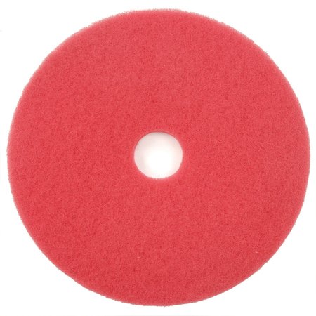 GLOBAL INDUSTRIAL 17 Red Buffing Pad, 5PK 261164RD
